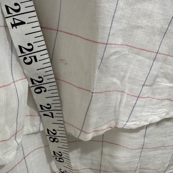 Frank & Eileen Fiona Sleeveless Button-Up Collared White Plaid Cotton Shirt XS - Picture 6 of 15